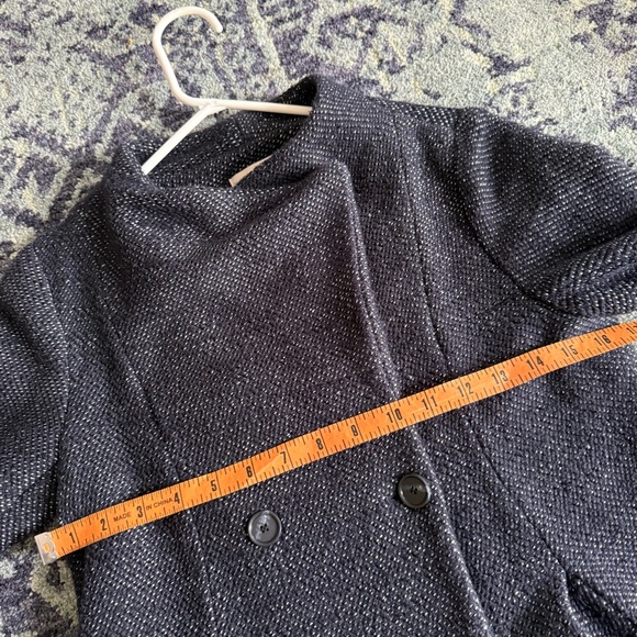 Navy Blue Pebbled Women’s LOFT Small Petite NWOT Peacot Heavyweight Winterwear - Picture 8 of 10